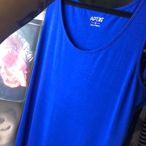 Apt9 Blue Maxi Dress with Lace-Like Inserts